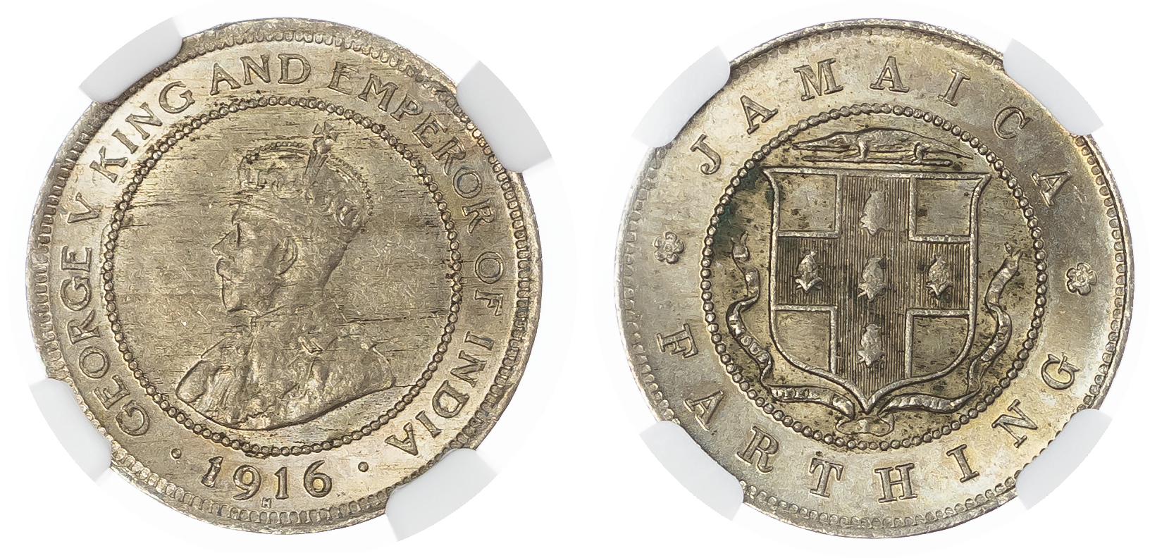 Jamaica, British Colonial. George V Cu Ni 1/4 Penny. 1916H.