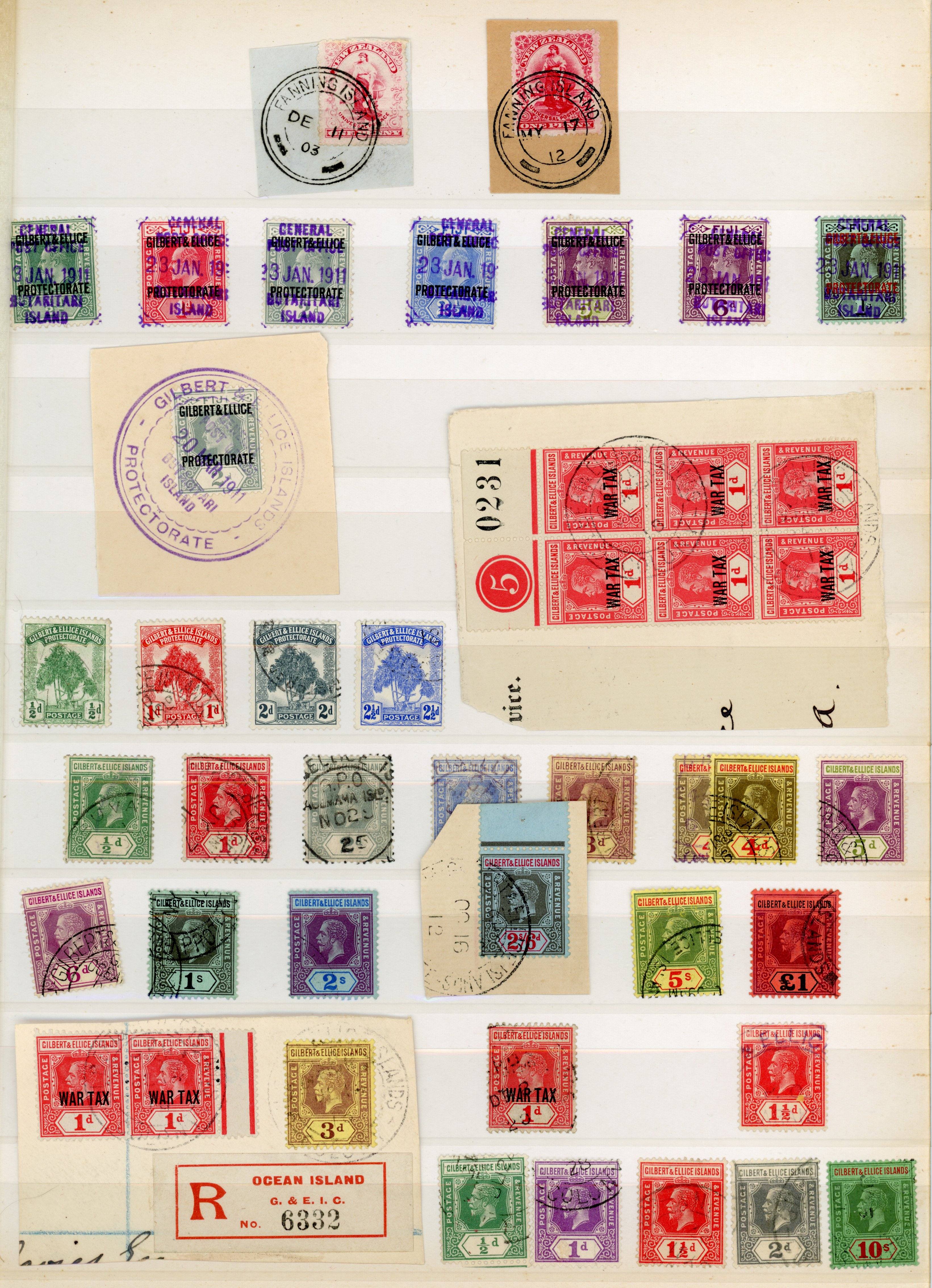 Gilbert and Ellice Islands 1911-27 used collection