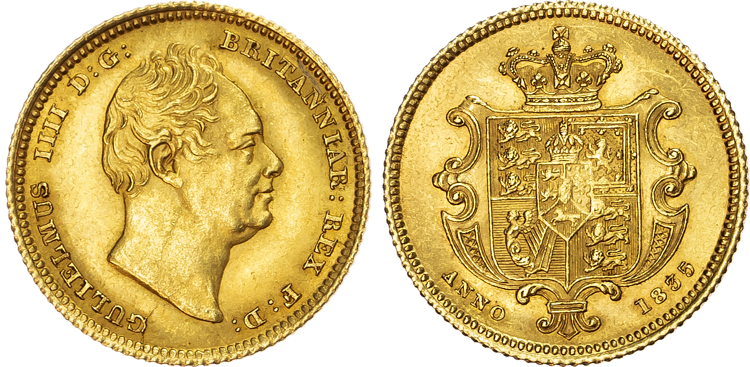 1835 William IV Half Sovereign