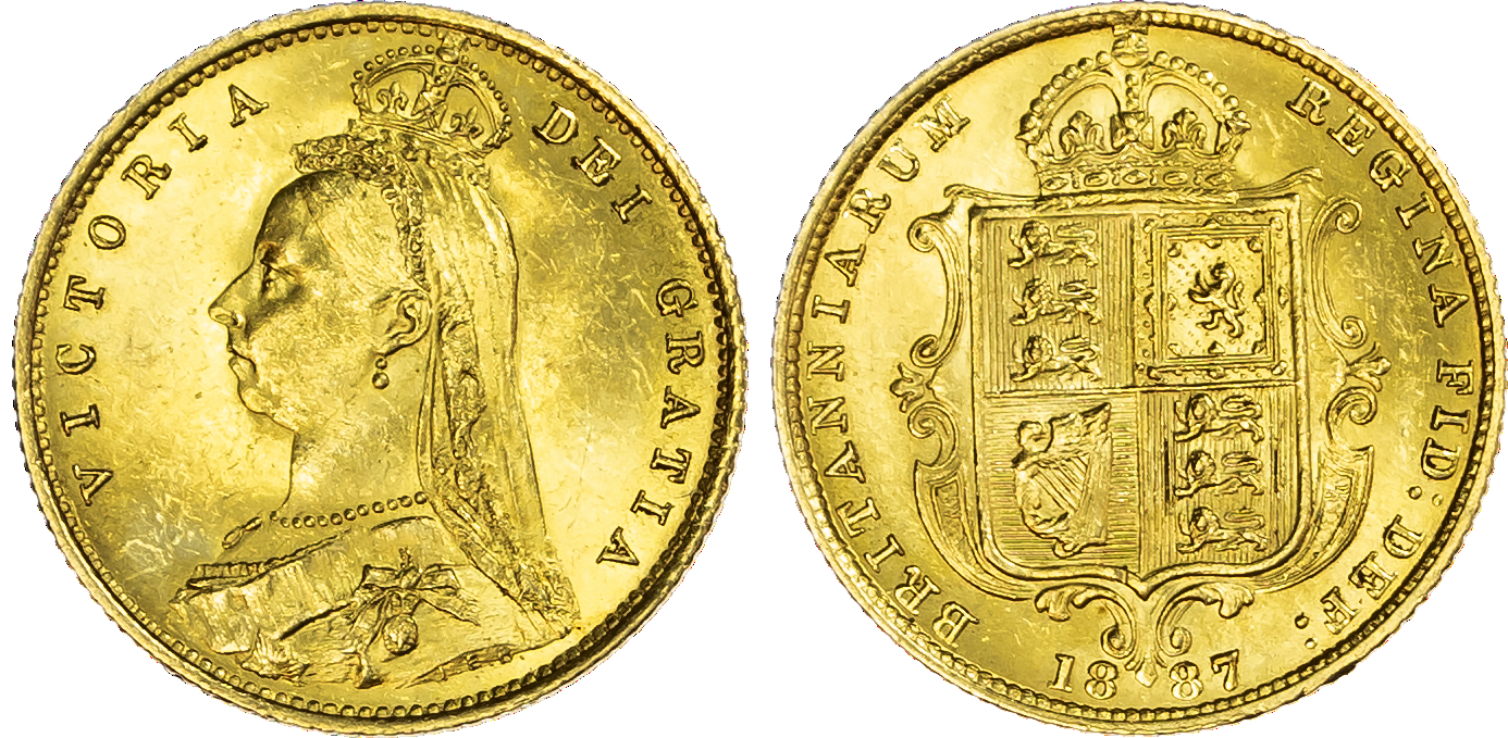 Victoria (1837-1901), 'Jubilee' Half-Sovereign, 1887