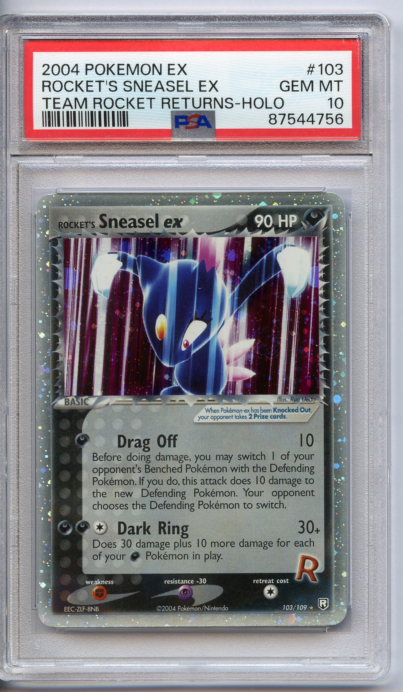 PSA 10 Rocket's Sneasel ex Holo #103 - Team Rocket Returns 2004