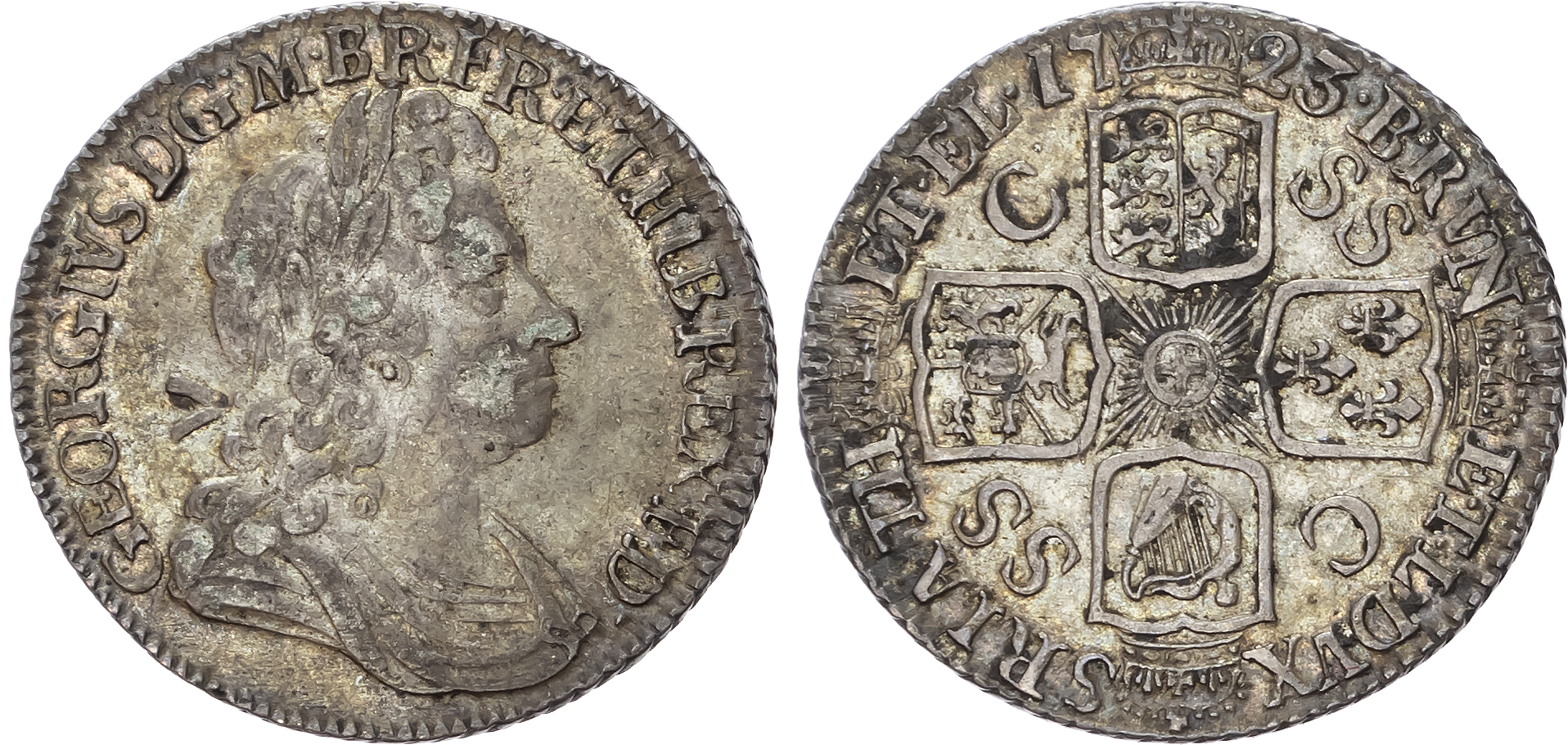 George I (1714-1727) Shilling, 1723, South Sea Company.