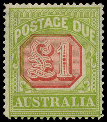 Postage Dues. 1921 £1 scarlet and...
