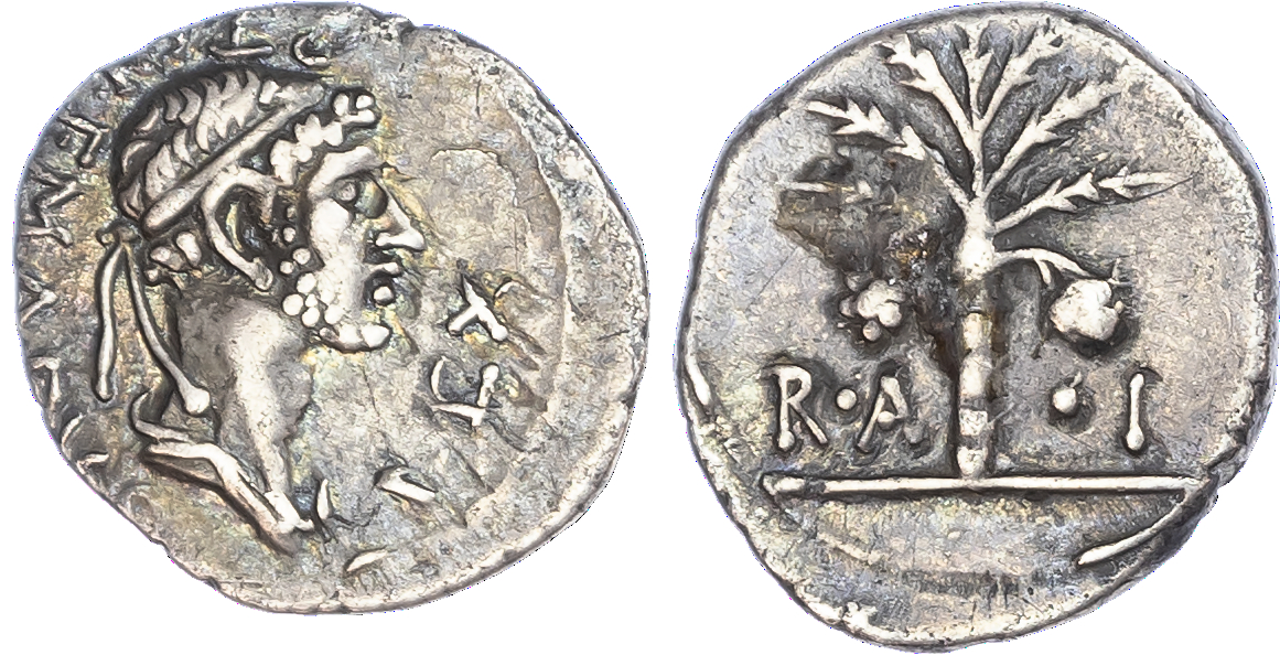 Kings of Mauretania, Ptolemy (c. AD 20/1-40) AR Denarius