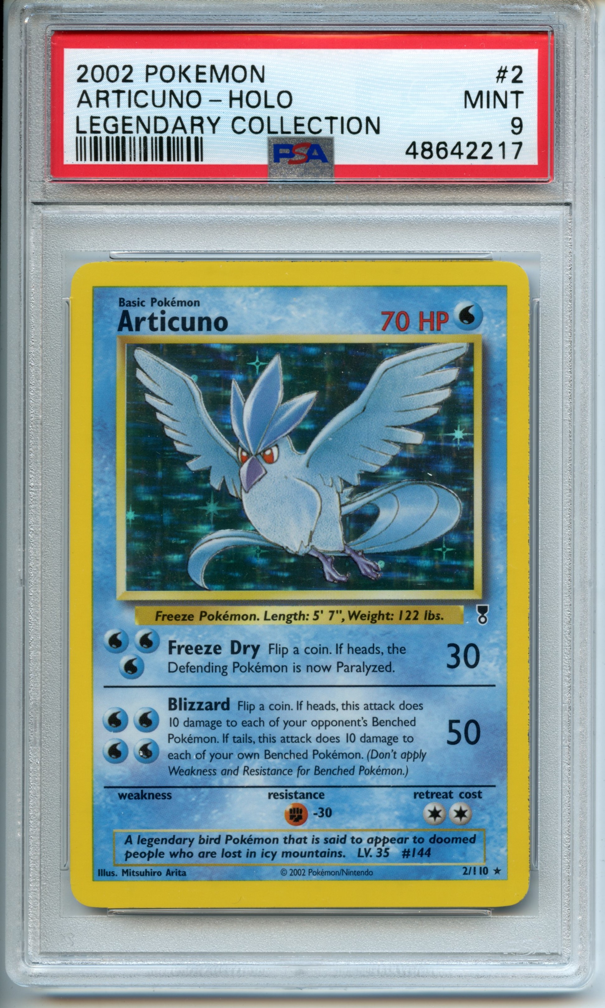 Pokémon TCG - Articuno - Holo Legendary Collection - PSA 9