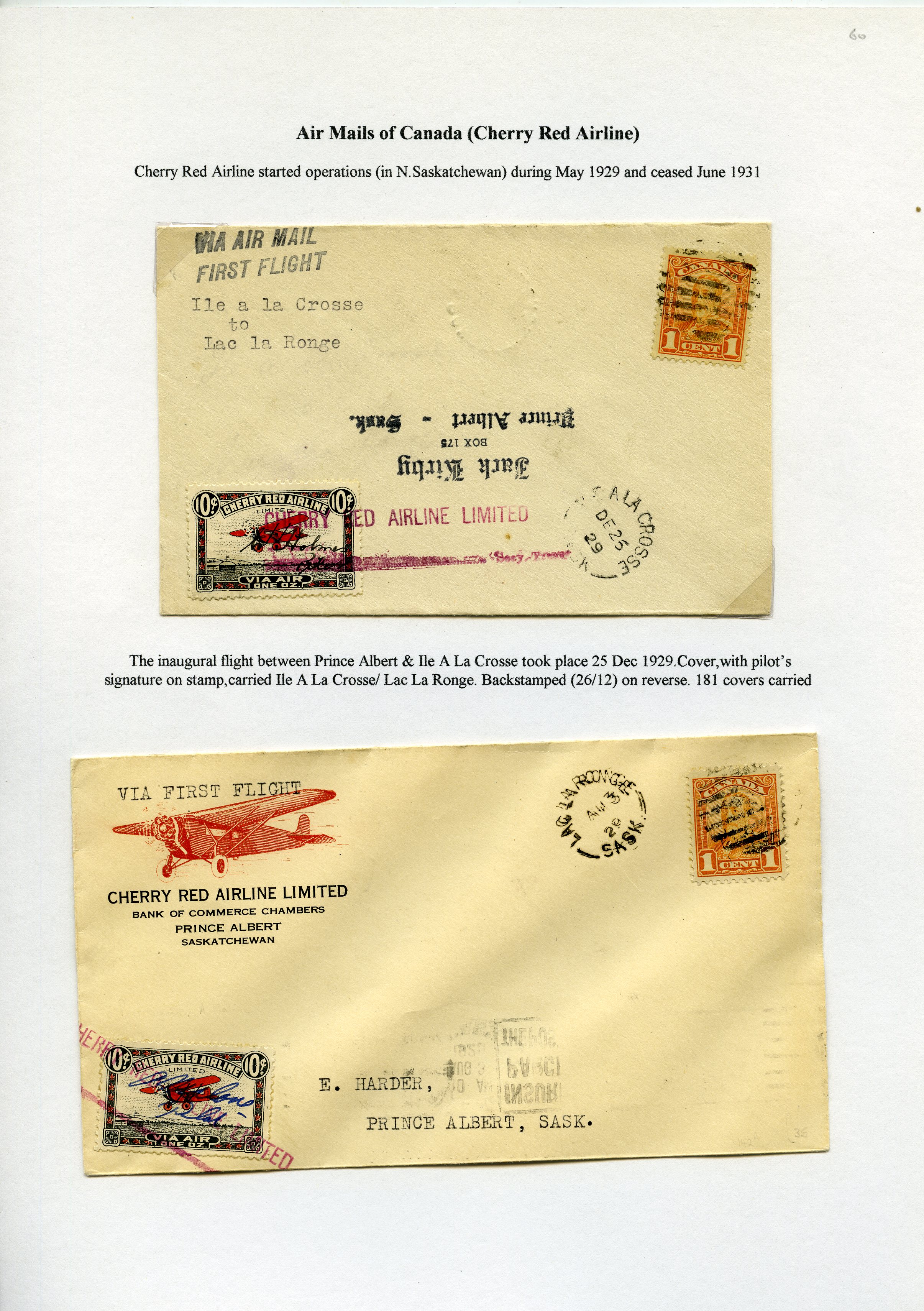 AIRMAILS: 1928-31 first flight covers for...