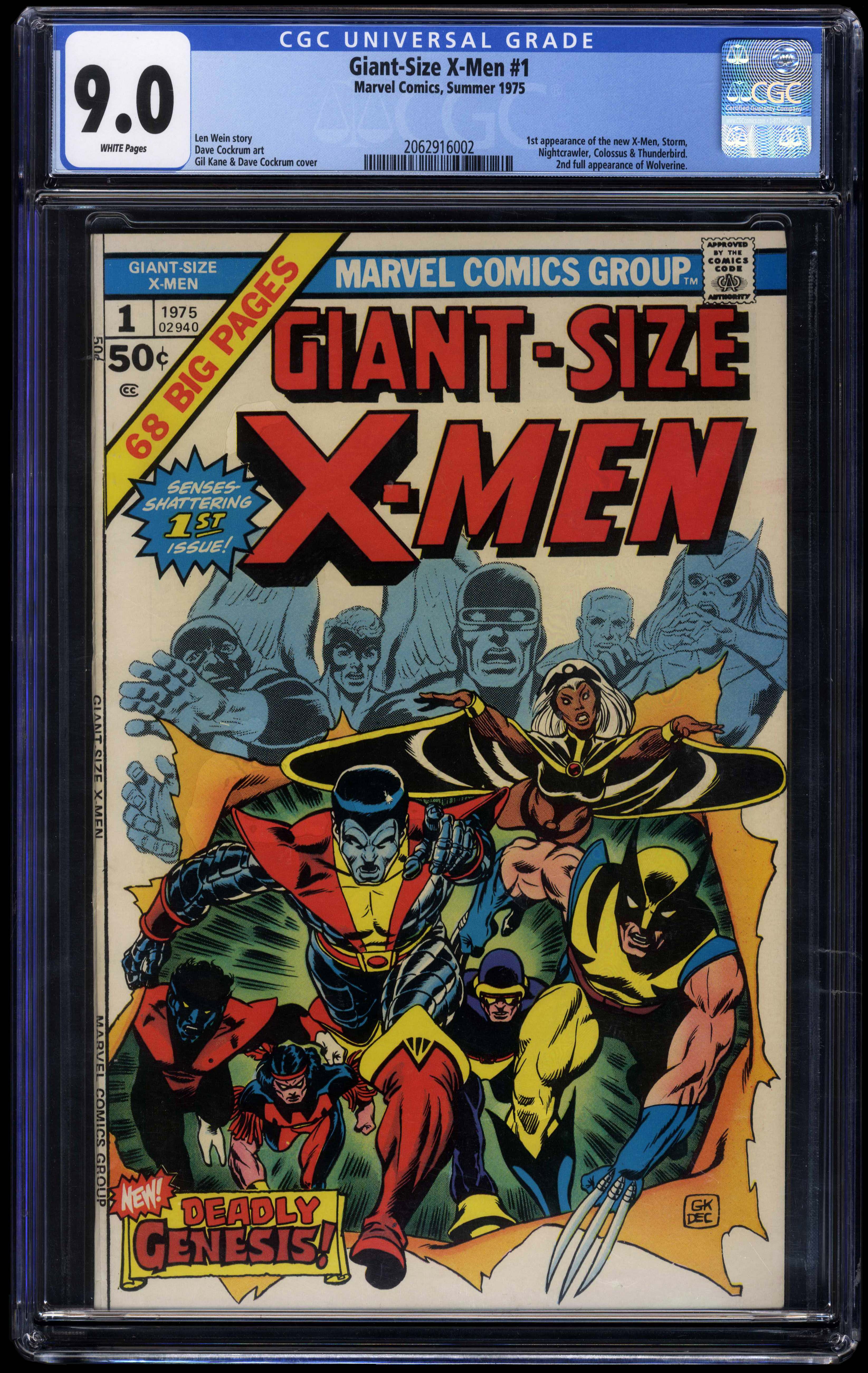 Giant Size X-Men #1 (Marvel Comics 1975) CGC 9.0 First New X-Men