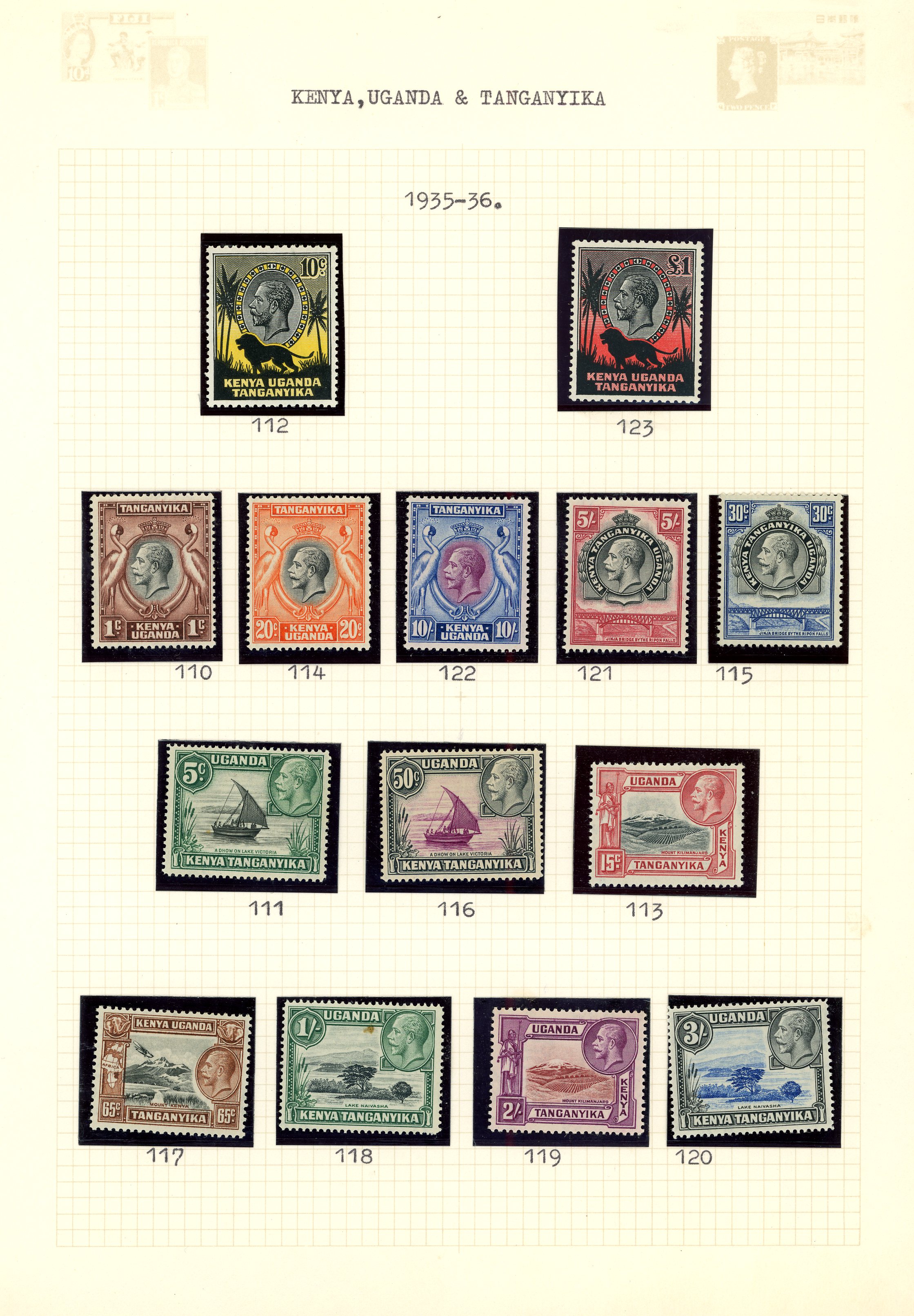 1935-37 mint and used selection arranged on...