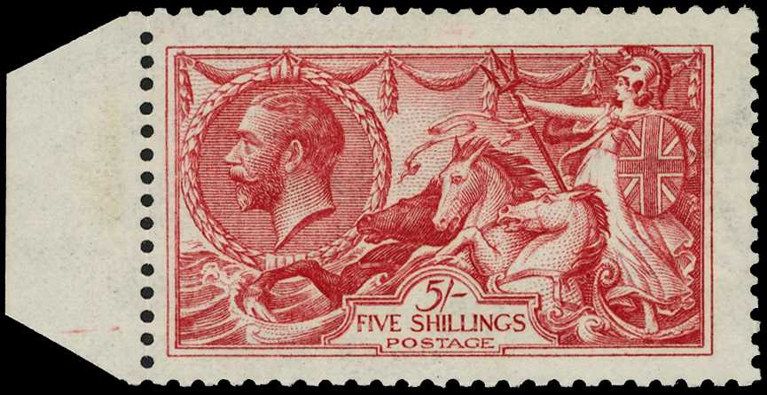 1915 De La Rue 5/- bright carmine with...