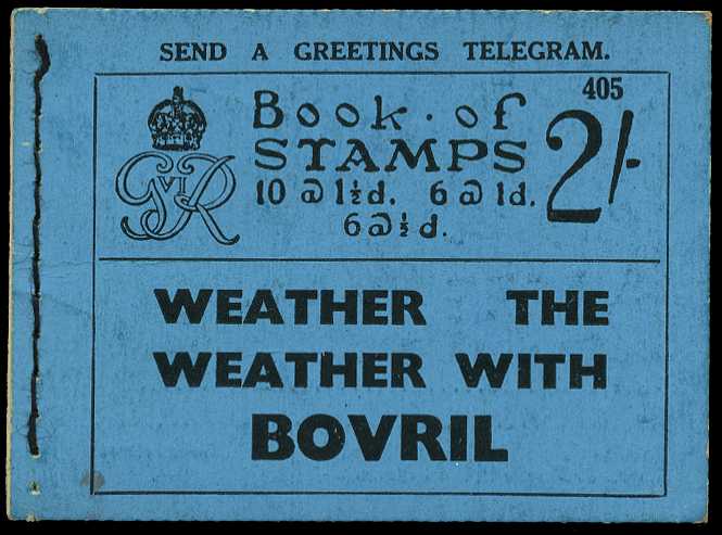 1938 (January) 2/- booklet (#405). ½d and...