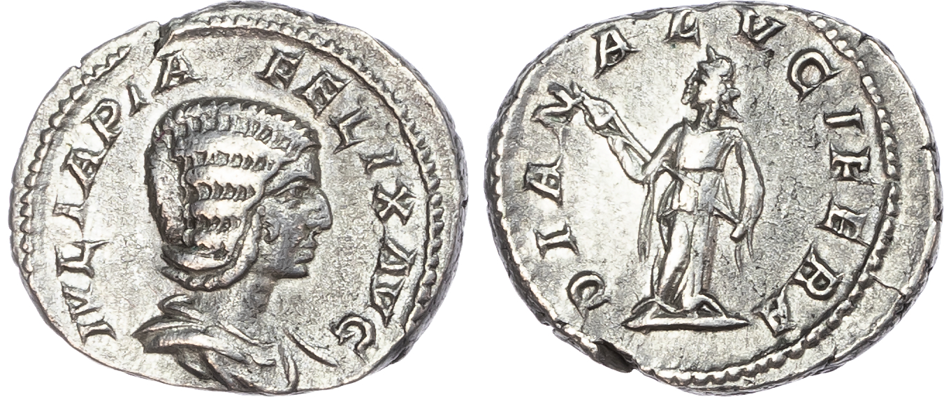Julia Domna (Wife of Septimius Severus) AR Denarius, Rome, AD 193-196, 3.81g. 