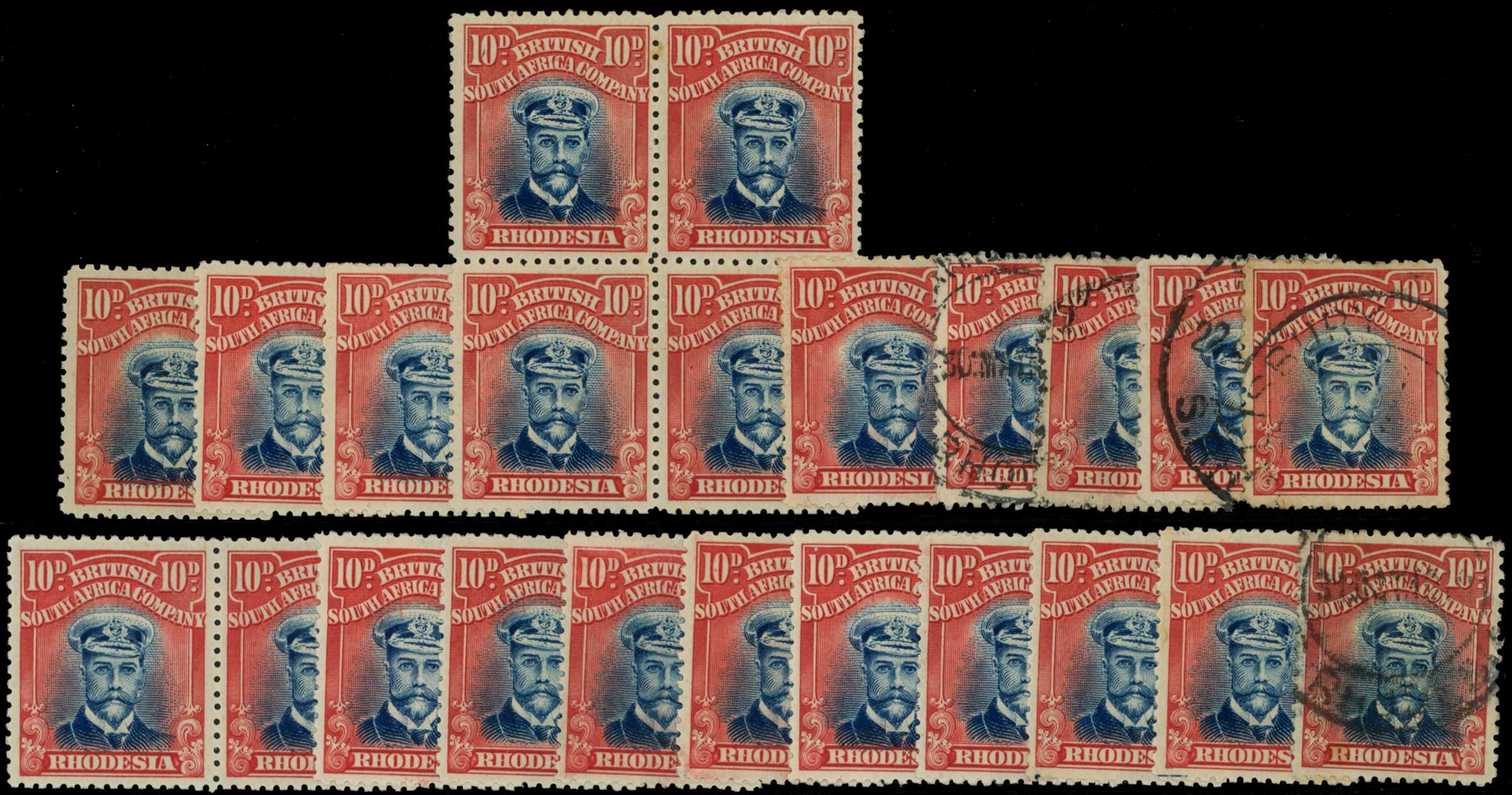 1918-21 10d Head Die IIIB, perf 14. Deep...