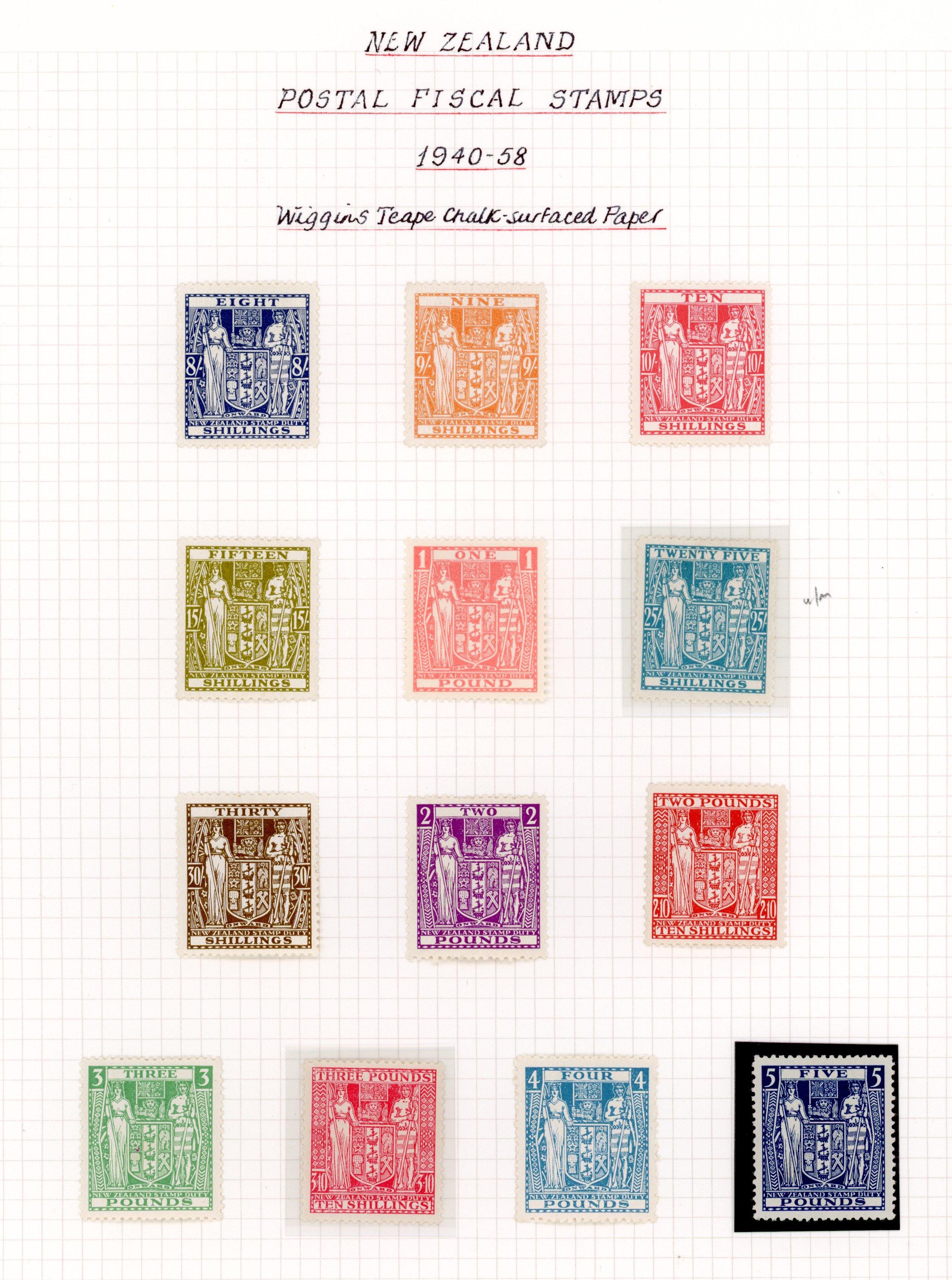 NZ SG F191-211, 217-8 mint
