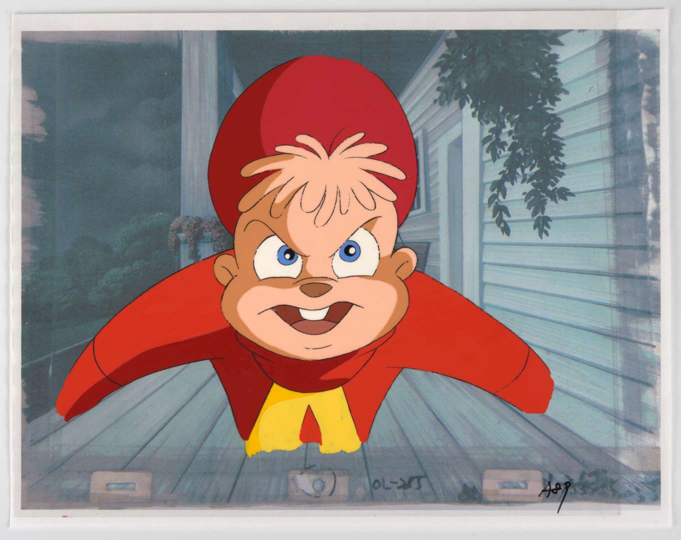 Alvin and The Chipmunks Animation Original Alvin, Theodore and Simon Production Cels (DIC Animation 1983-1990) Total 3