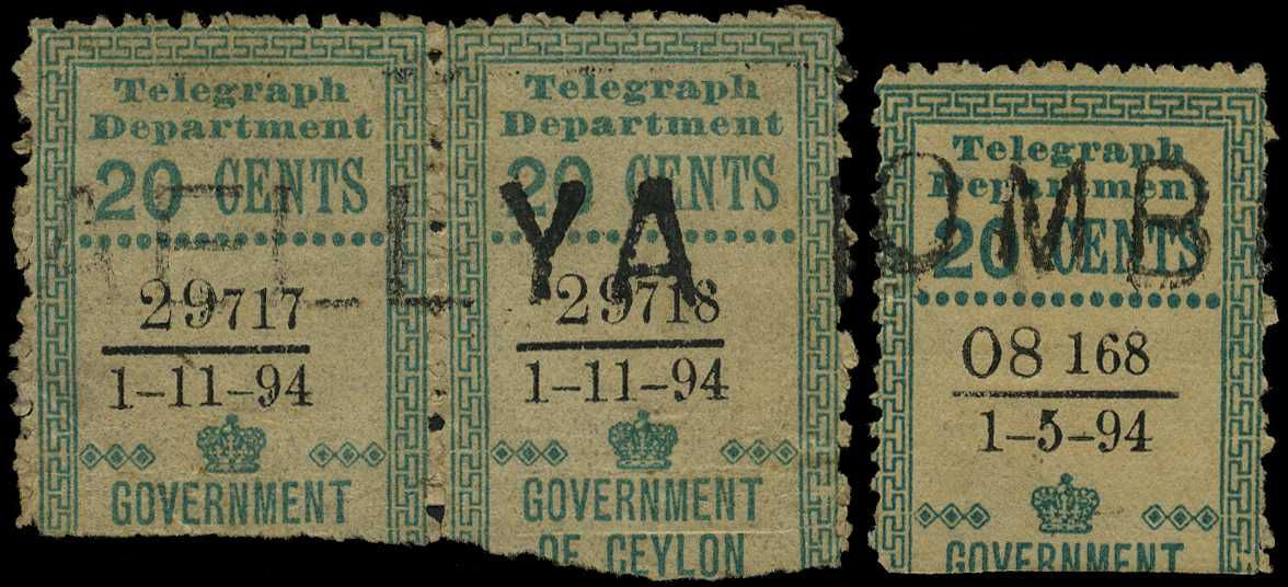 1894-8 20ct green used range, all with a...