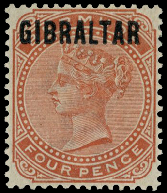 1886 4d orange-brown, fine o.g. SG...