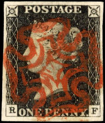 GB SG 2 1840 1d black Plate 2 RF used