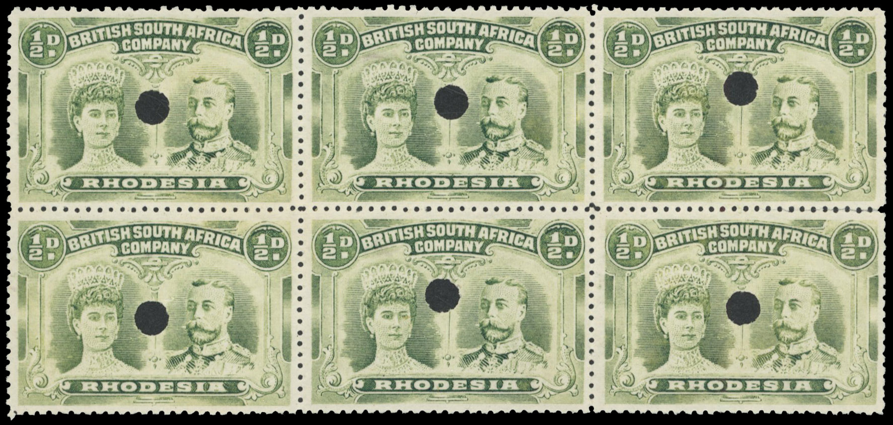 † ½d punched holes block