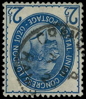 1929 PUC 2½d blue variety, WMK INVERTED,...