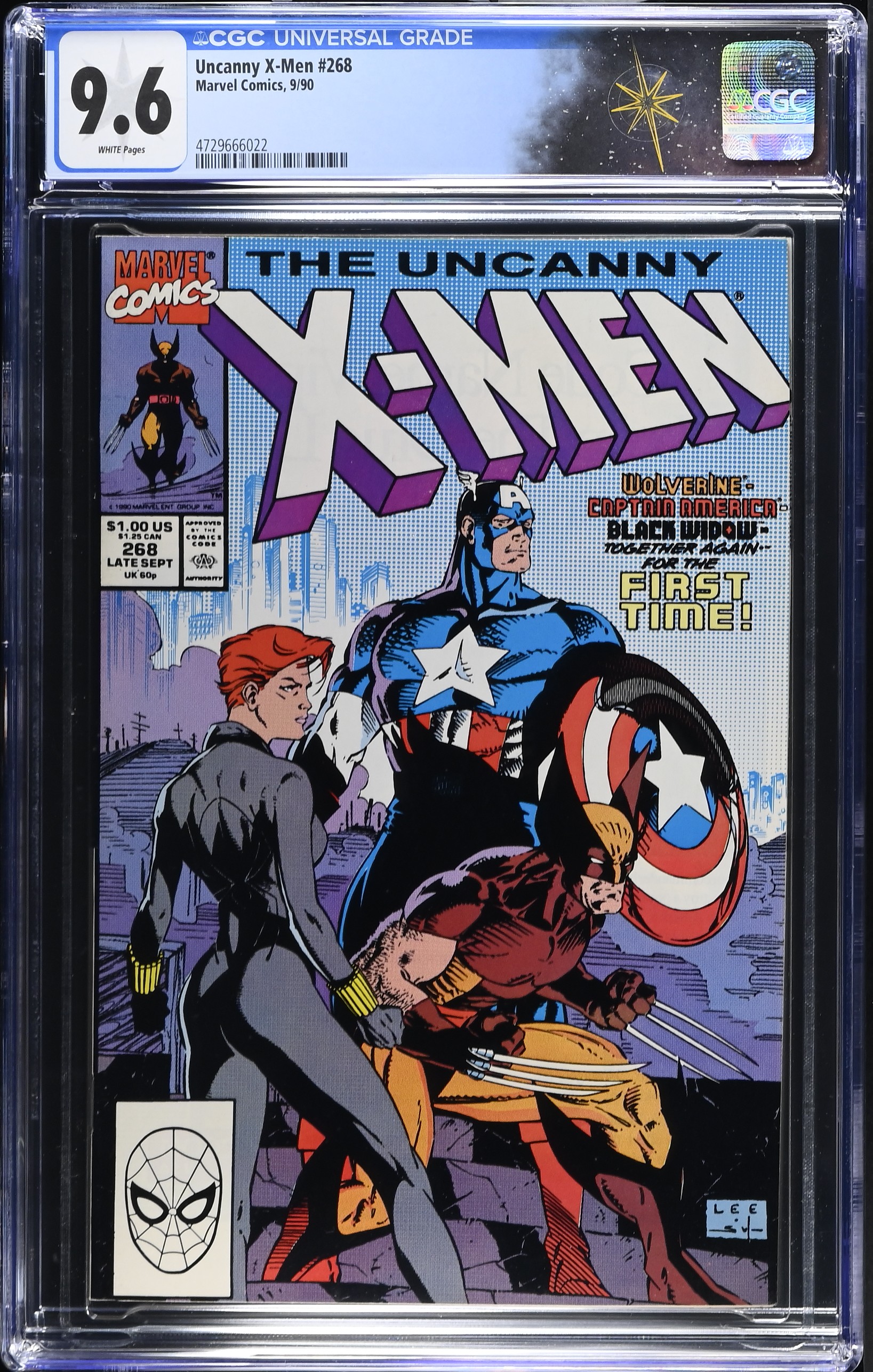 Uncanny X-Men #268 CGC 9.6 1st Meeting of Wolverine and Captain America (Marvel Comics, 1990) White Pages
