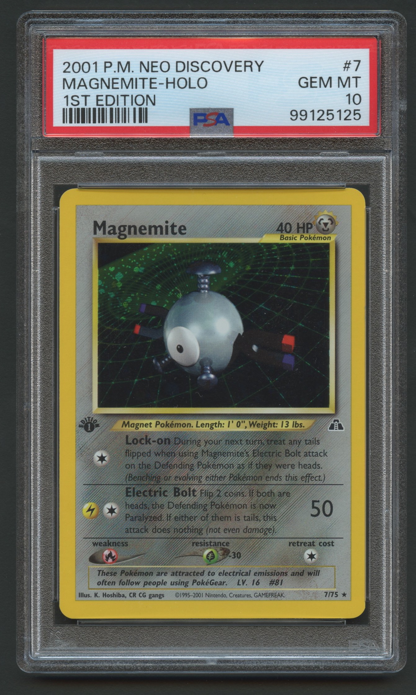 PSA 10 Magnemite 1st Edition - Neo Discovery 7/75