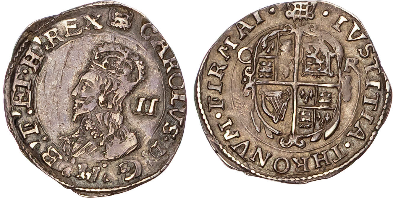 Charles I (1625-1649), AR Halfgroat, Group D, type 3.1, Tower mint (under King), mm. portcullis (1633-4). 