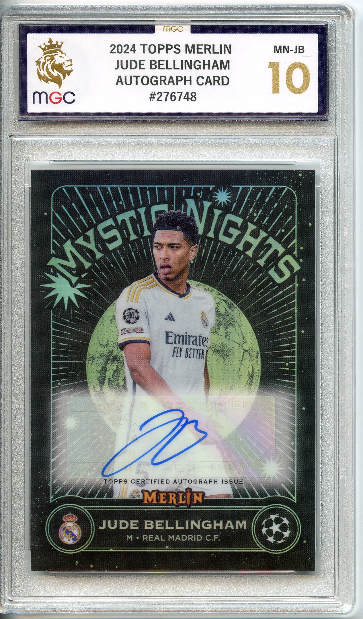 MGC 10 2024 TOPPS MERLIN JUDE BELLINGHAM AUTOGRAPH