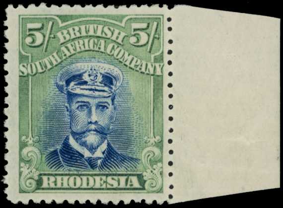 1922-4 5/- Head Die IIIB, perf 14, white...