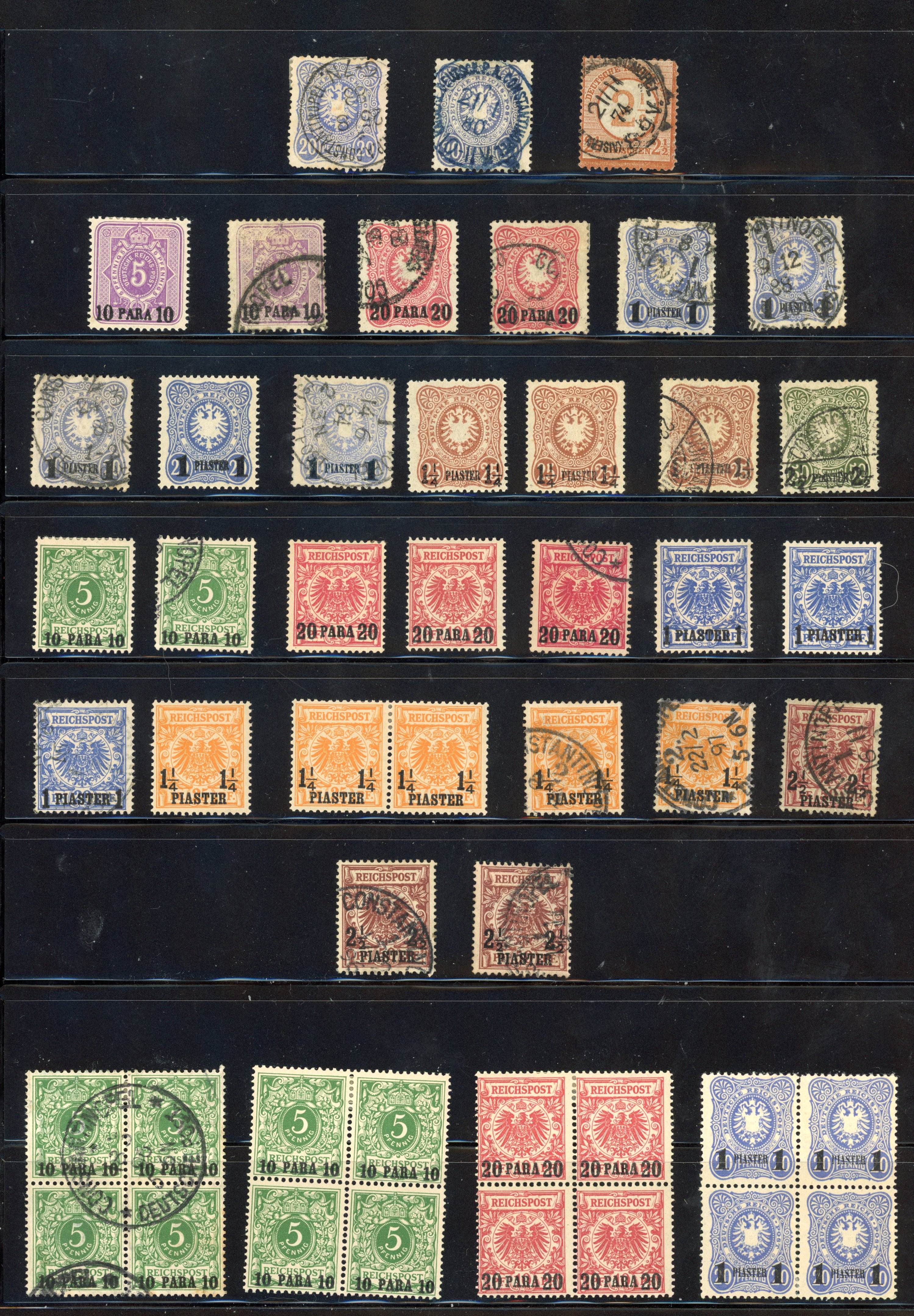 German Post Offices in Turkish empire collection unused and used