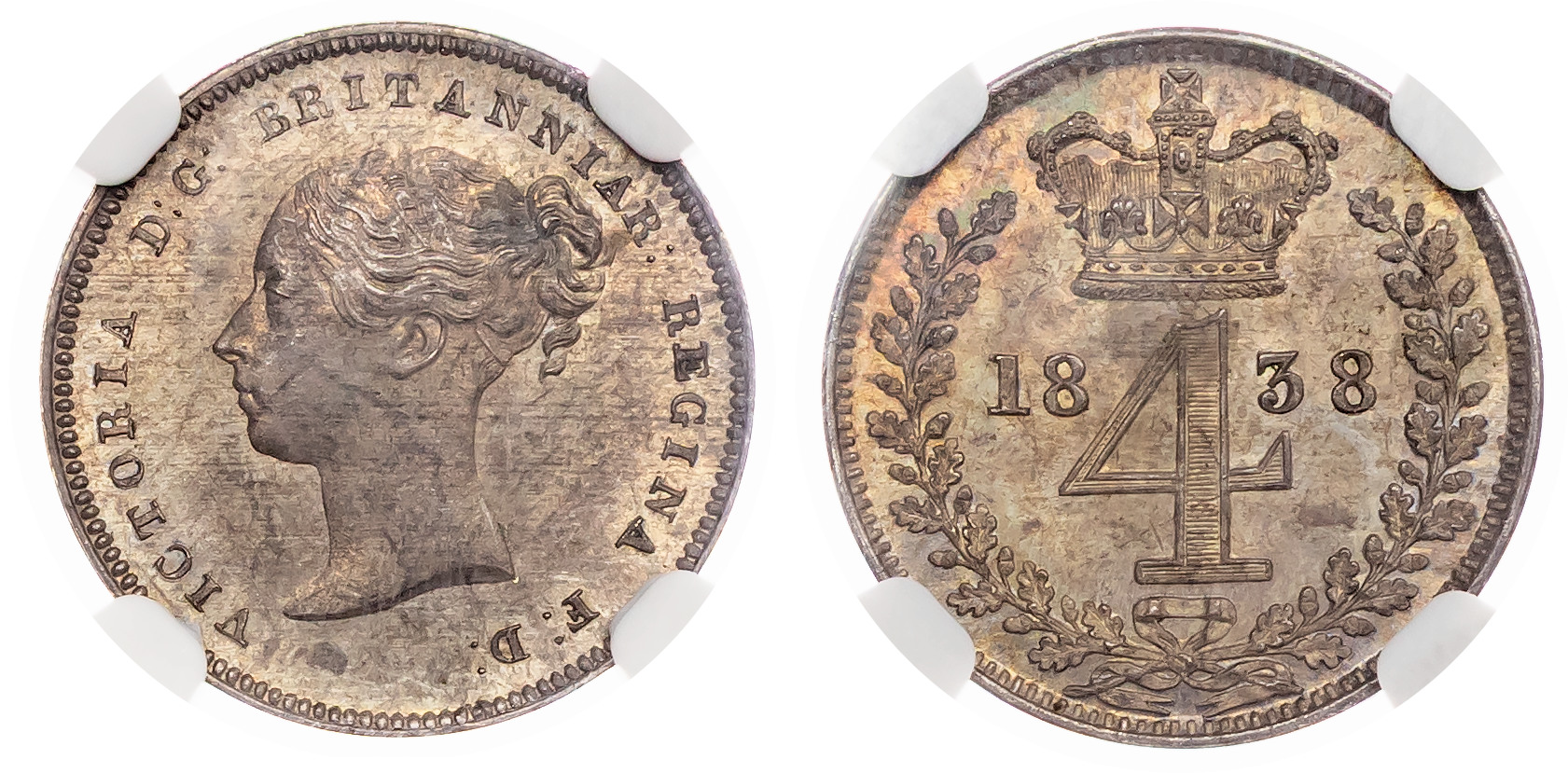 Victoria (1837-1901), Maundy set, 1838. NGC MS64-63 [4]. 