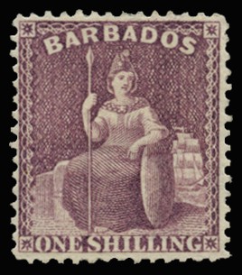 1875-81 1s purple, wmk CC (sideways), perf 14,...