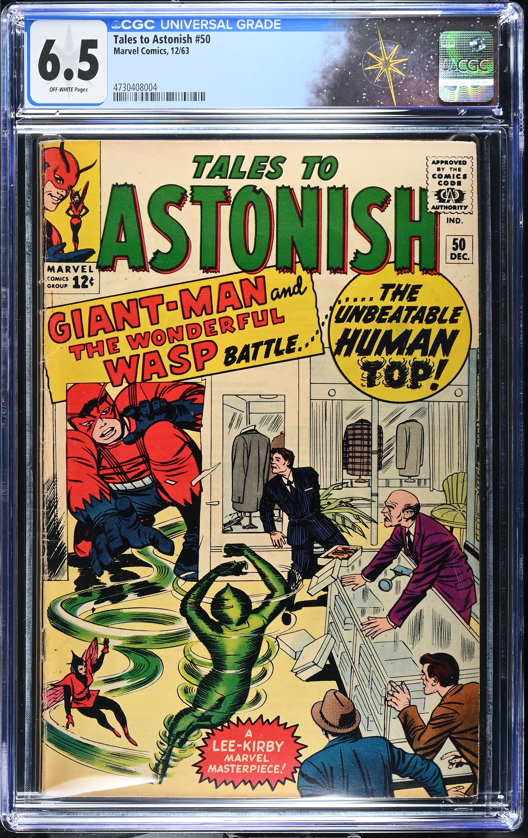 Tales to Astonish #50 CGC 6.5 Origin & 1st Appearance of the Human Top (Marvel Comics, 1963) Off-White Pages