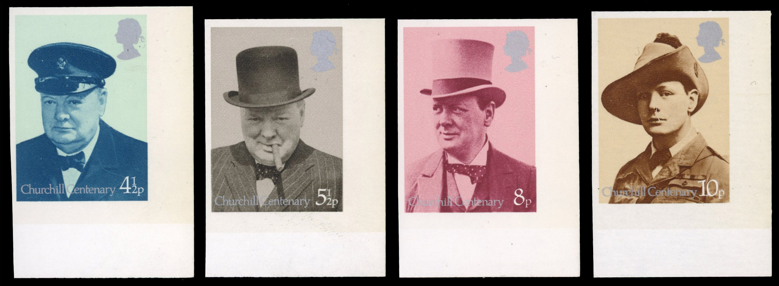Great Britain 1974 4½p-10p "Birth Centenary of Sir Winston Churchill", Set of Four, BPMA Imprimatur, SG 962/5