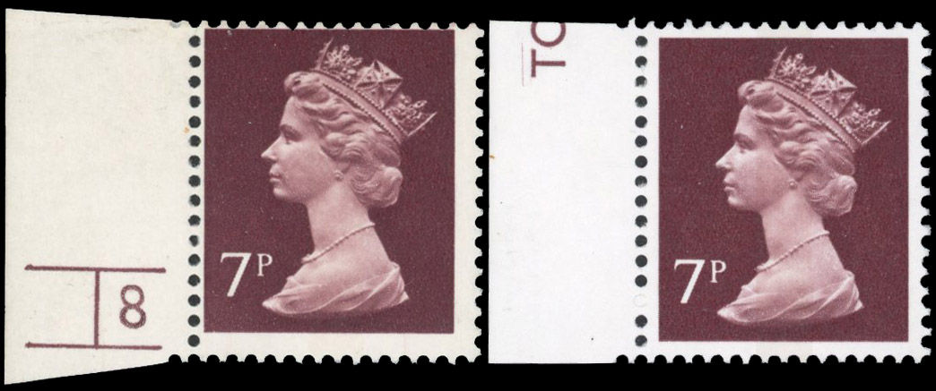 GB SG X875 1977 7p error of paper on PCP mint