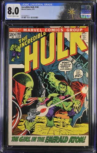 Incredible Hulk #148 CGC 8.0 Archie Goodwin and Chris Claremont story (Marvel Comics, 1972) Off-white to white pages