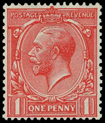 1912-24 Royal Cypher 1d scarlet with...