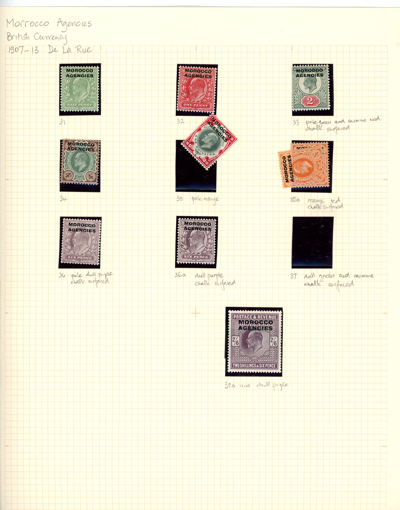 Morocco Agencies mint on album leaves...