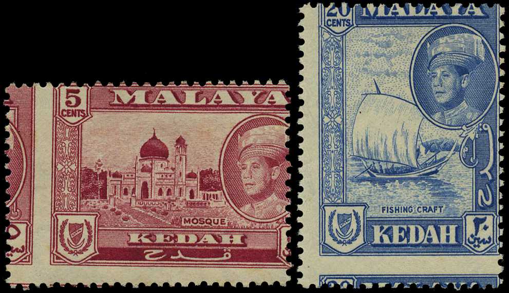 1959-62 5c carmine and 20c blue,...