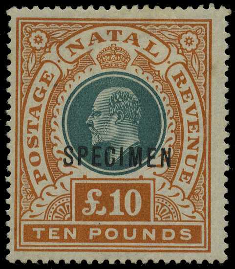1902 £10 KEVII, SPECIMEN overprint, large...