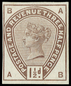 GB 1884 SG 188 1½d colour trial