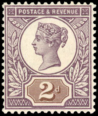 GB 1887 2d Jubilee colour trial