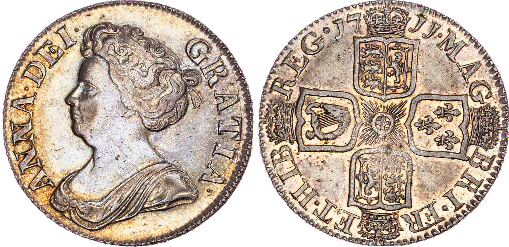 Anne (1702-1714), AR Shilling, 1711, Post Union.