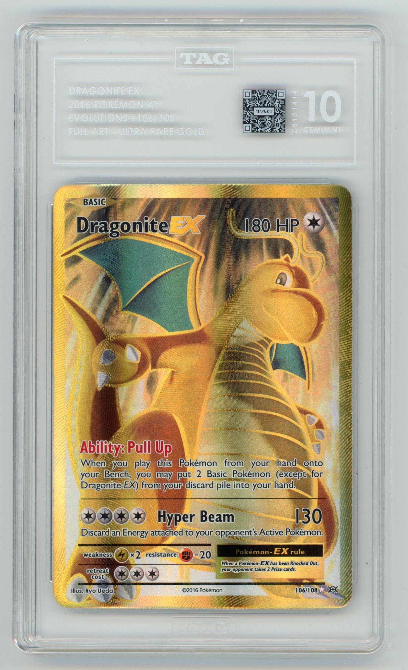 TAG 10 Dragonite EX #106 (2016) XY Evolutions
