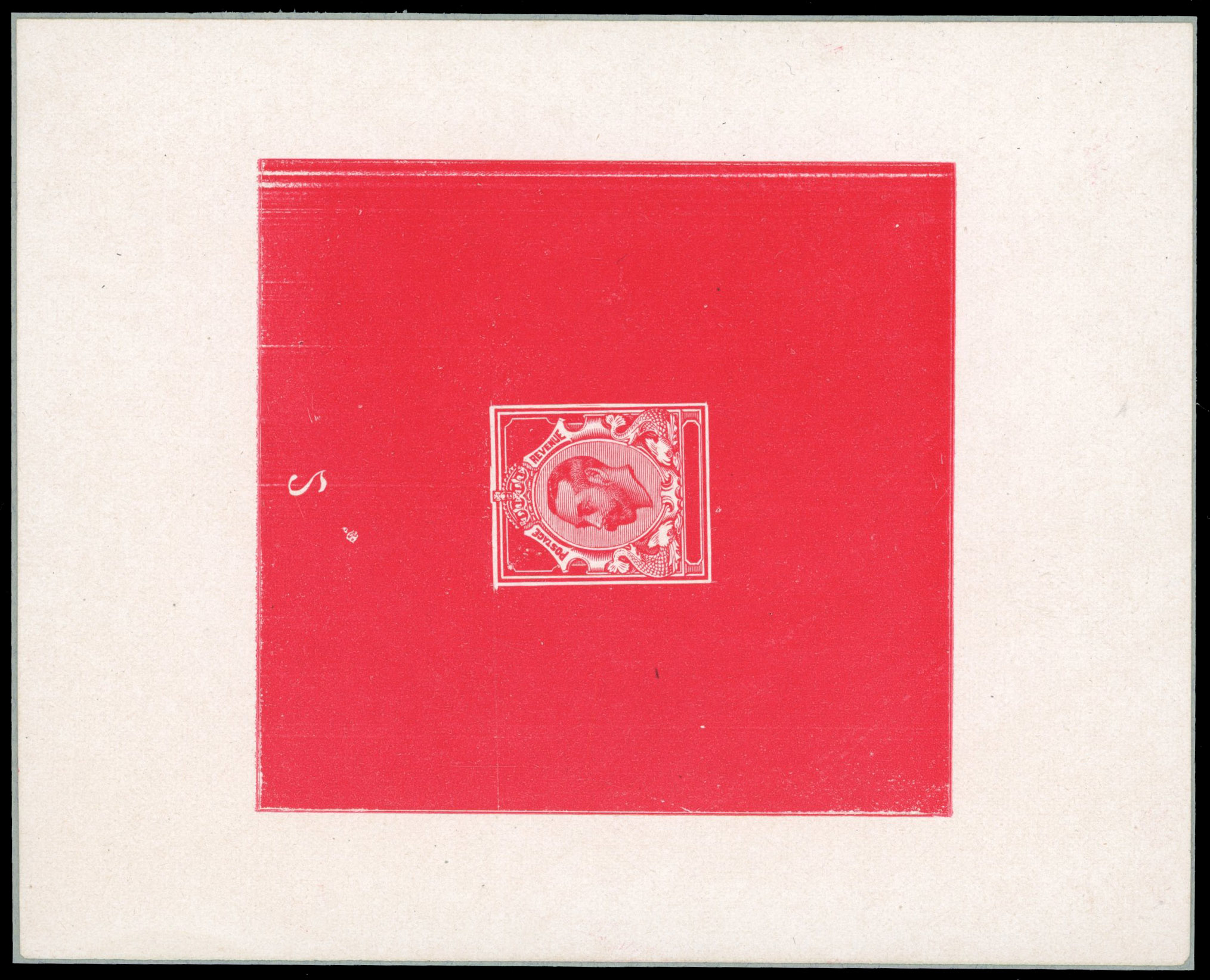 GB SG 321 1911 ½d Die Proof in deep carmine
