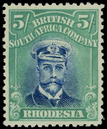 1922-3 5/- Head Die IIIB, perf 14, white...