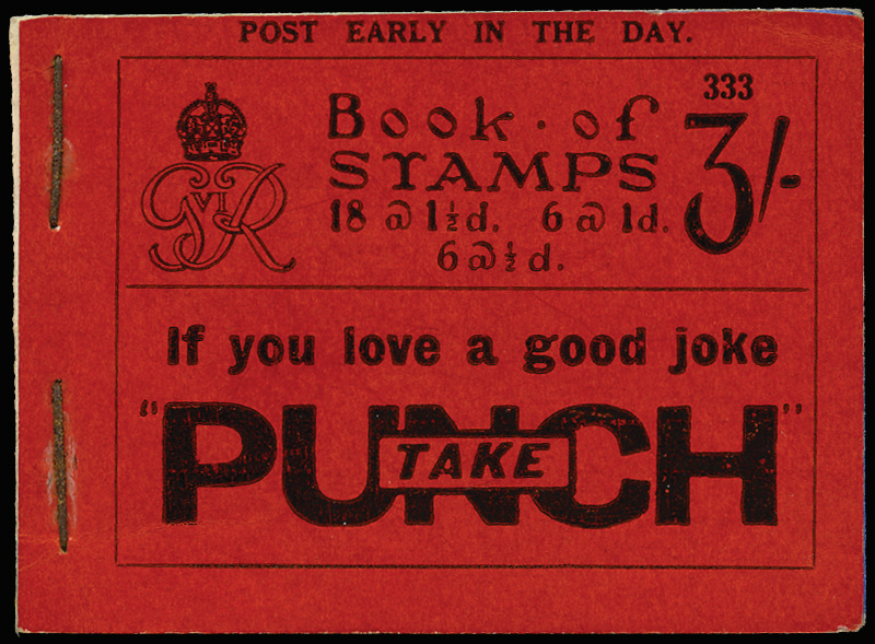 SGBD21 1937 3s Booklets (Edition No. 333). Stapled example