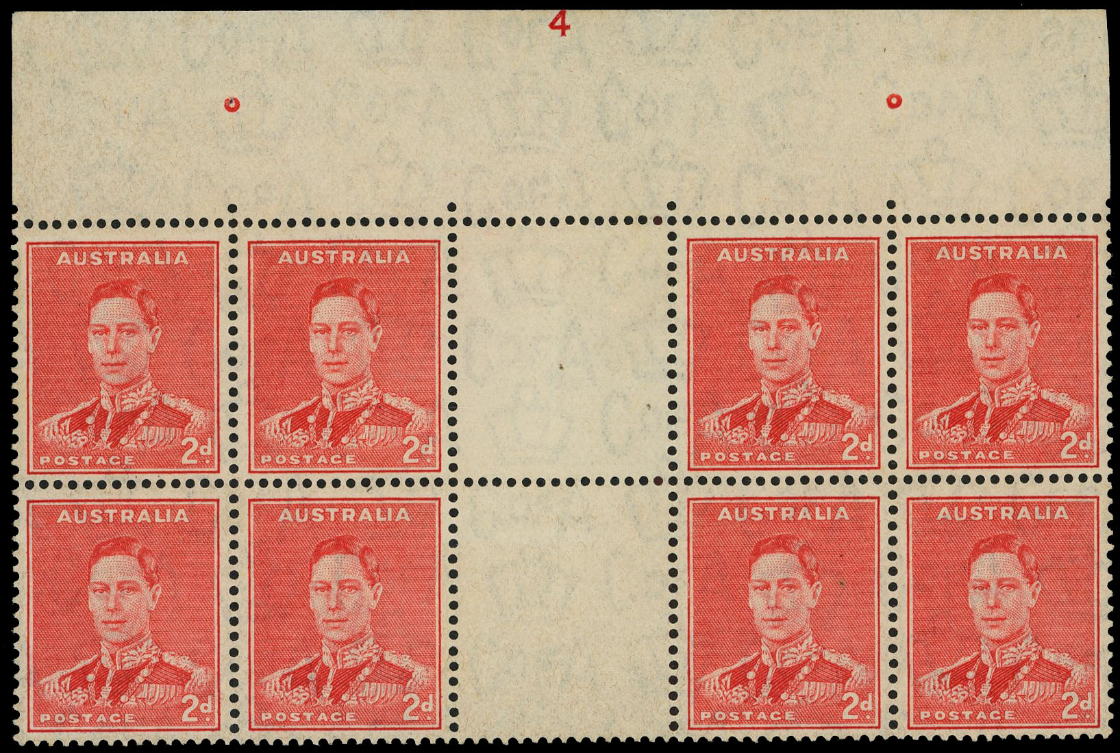 Australia SG 184 Plate 4 block mint