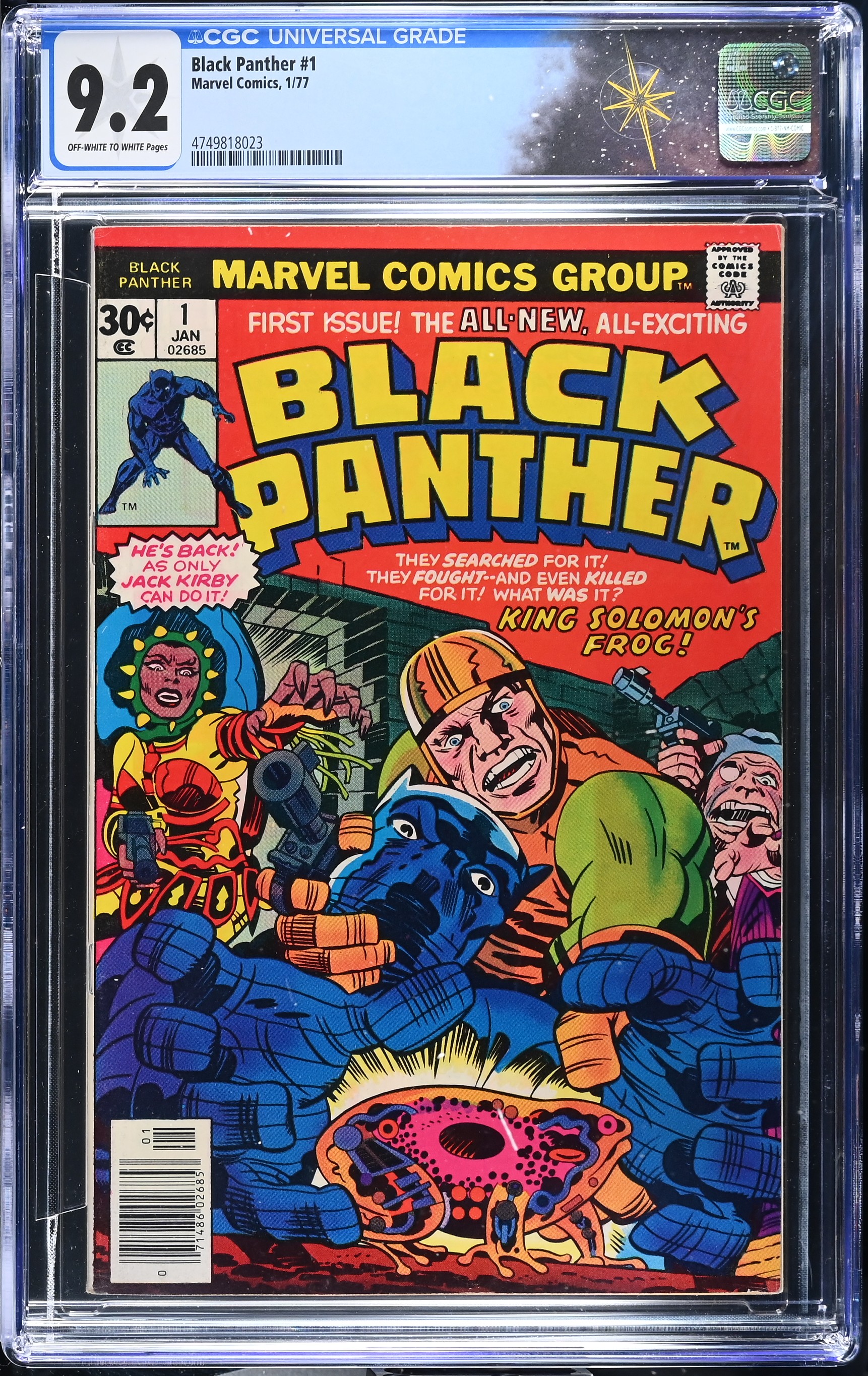 Black Panther #1 CGC 9.2 1st Ongoing Solo Black Panther Title (Marvel Comics, 1977) Off-White to White Pages