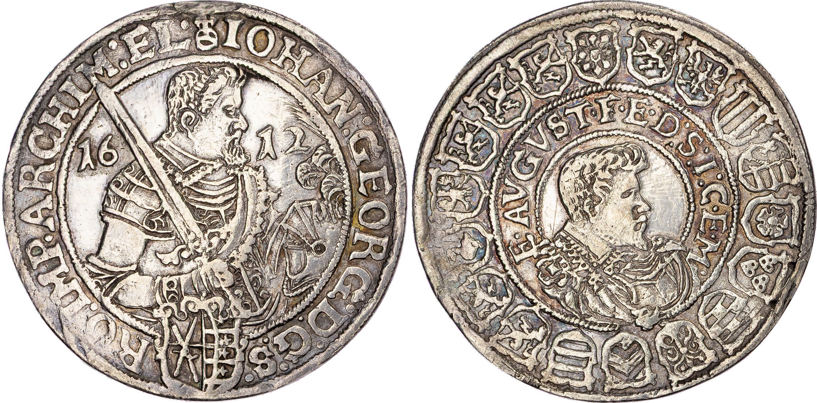 Germany, Saxony, Johann Georg and August (1611-1615), silver Taler, 1612