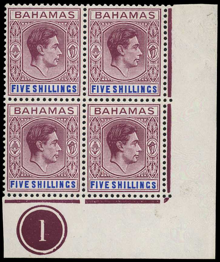 1948 5/- red-purple and deep bright...